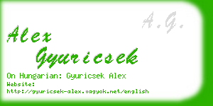 alex gyuricsek business card